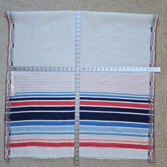 Inouitoosh Silk/Cotton Lightweight Striped Scarf Inoui Editions - Picture 9 of 10